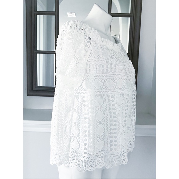 Sunday in Brooklyn White Evie Off-the-Shoulder Top, by Anthropologie Size S NEW - Picture 9 of 10